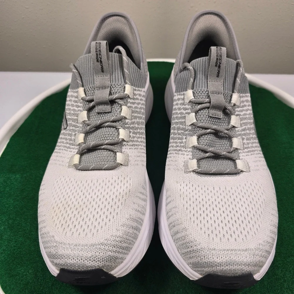 Skechers Edgeride Slip-ins Running Shoes Mens 11 White/Gray 232932 WGY Clean! - Picture 3 of 11